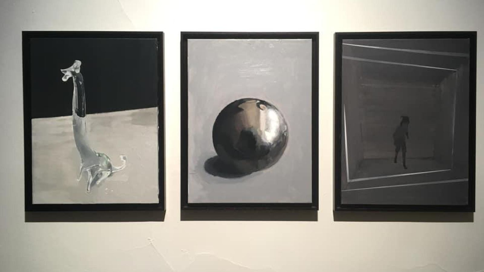 Tres de las piezas que se pueden ver en la exposición.