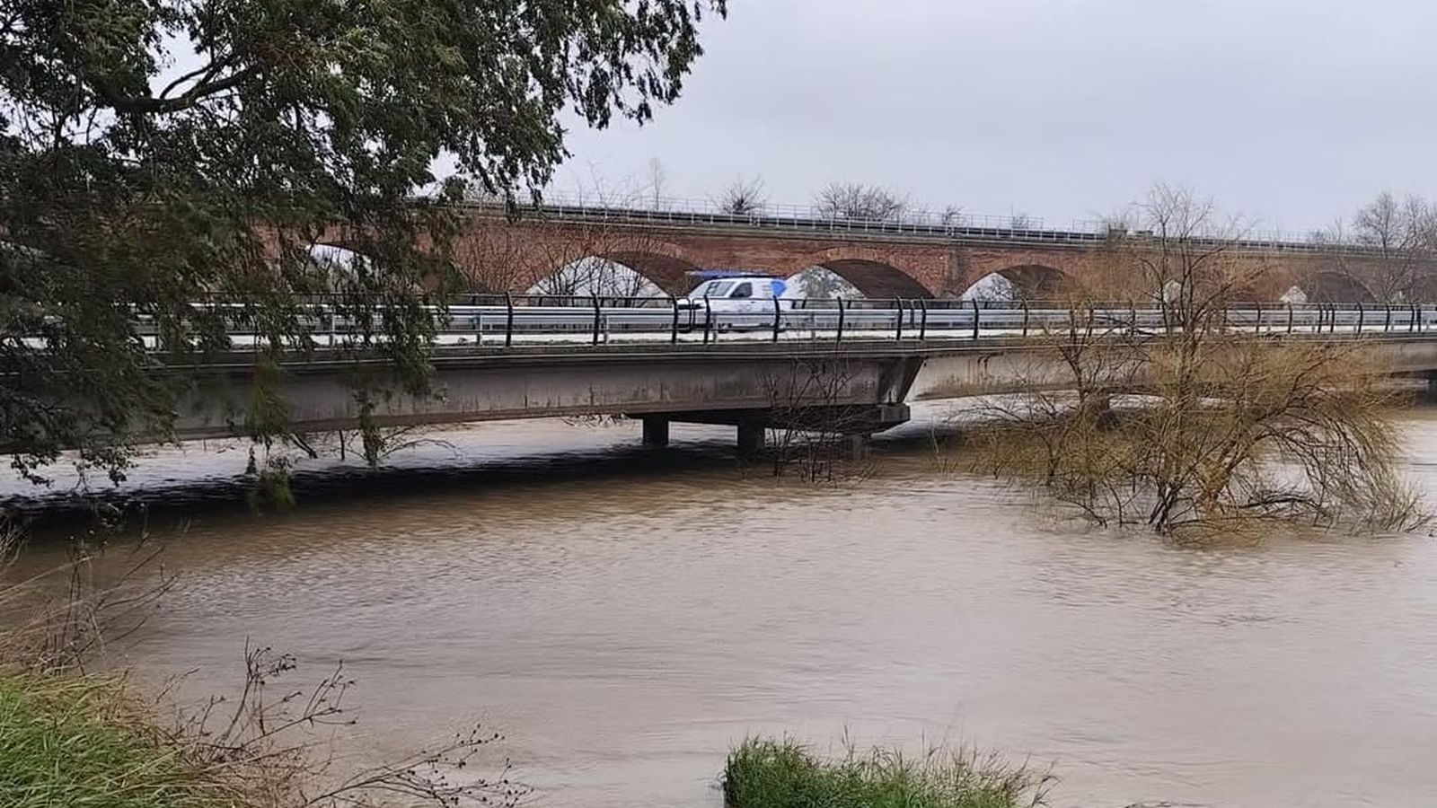 La Rivera de Huelva a su paso por La Algaba.