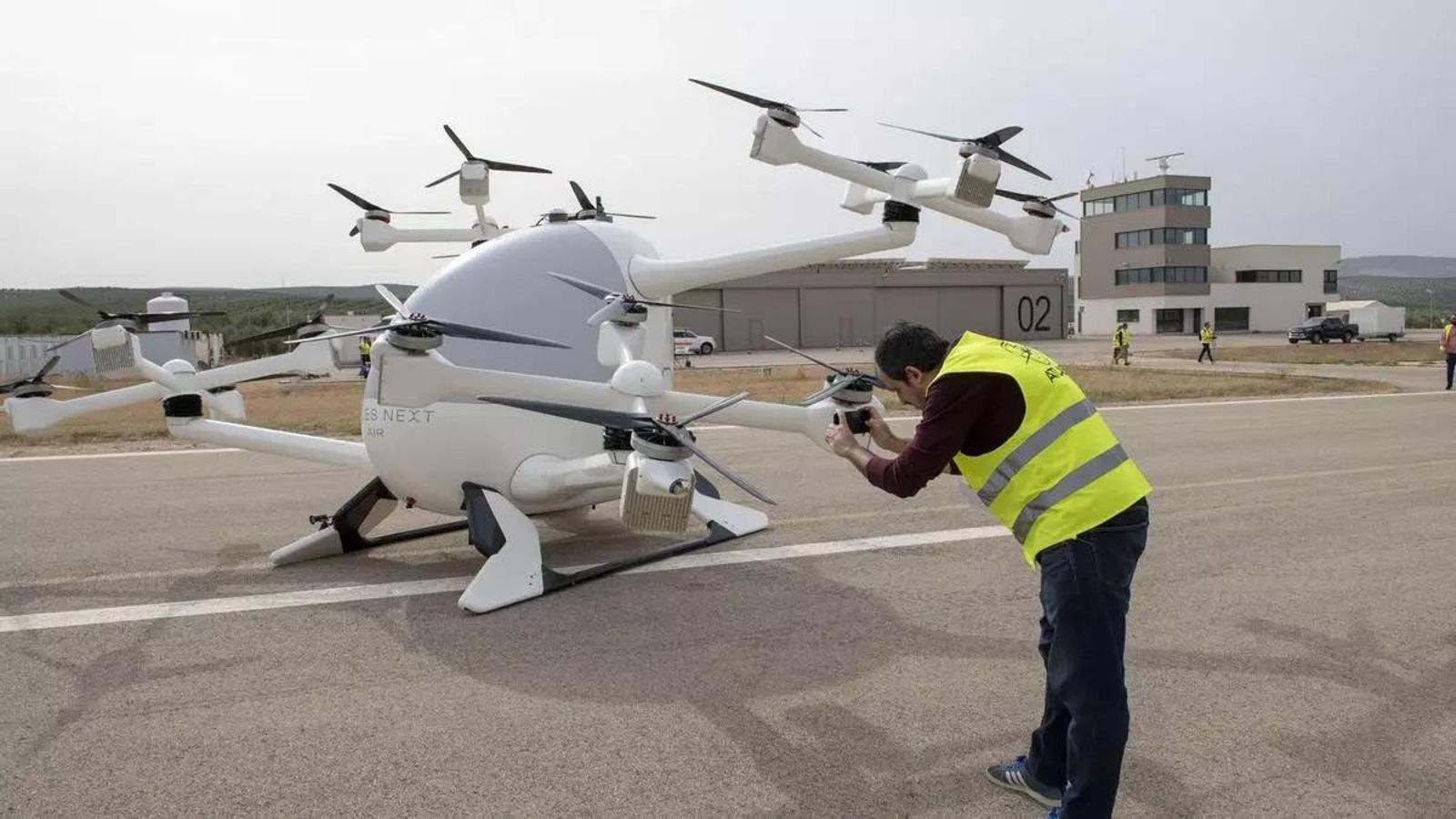 Un prototipo de aerotaxi, en una imagen de archivo. Un prototipo de aerotaxi, en una imagen de archivo.