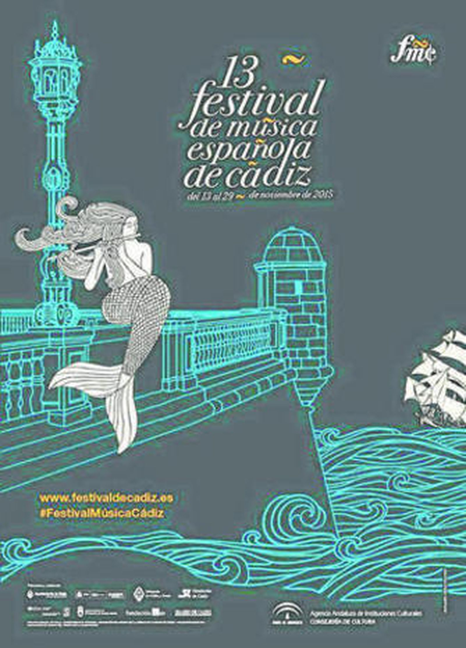 Cartel anunciador del XIII Festival de Música Española de Cádiz.