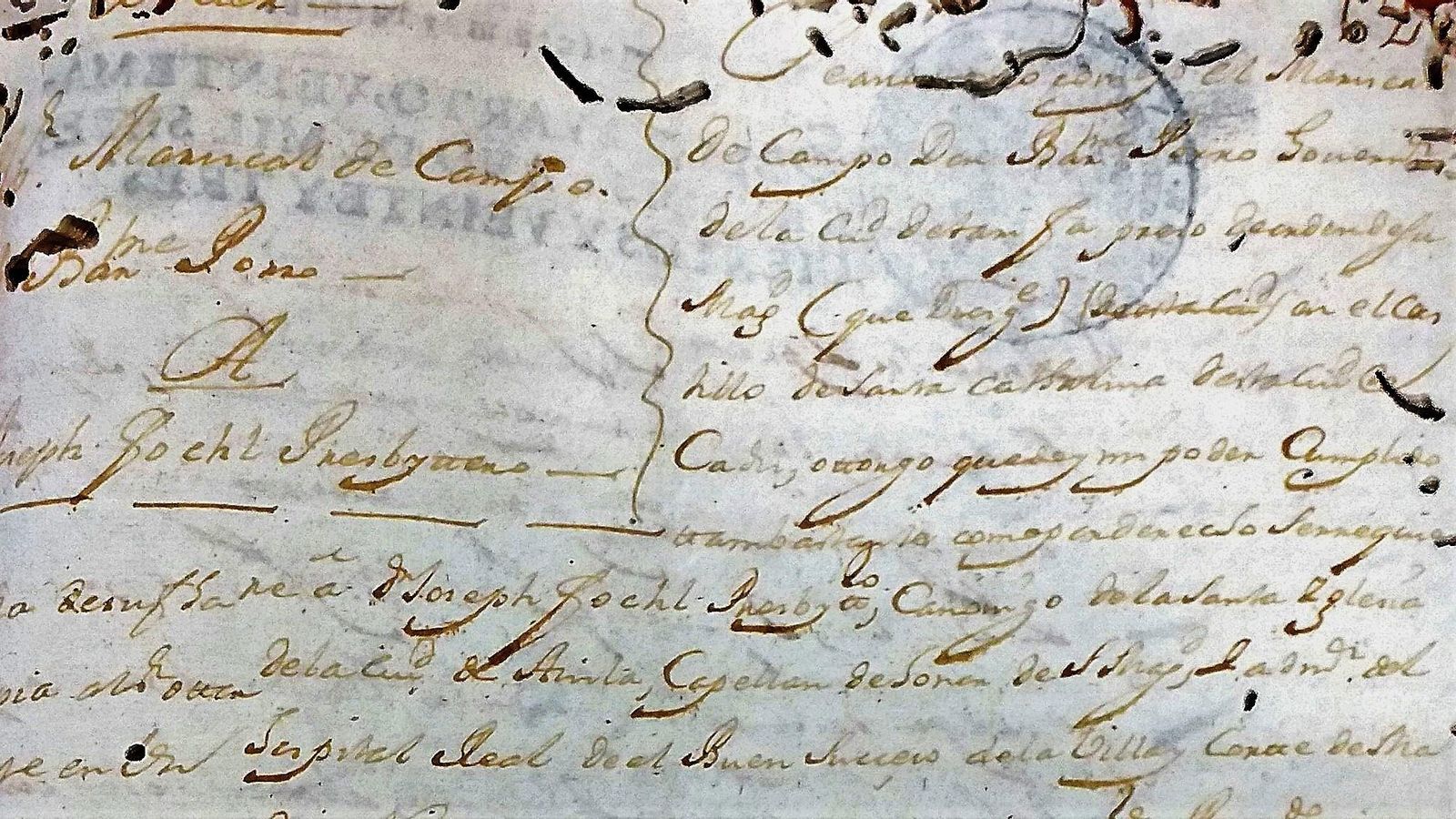 En 1723, Porro otorgó poderes para su defensa judicial a José Fochl, capellán de honor de Felipe V (AHDPCA).