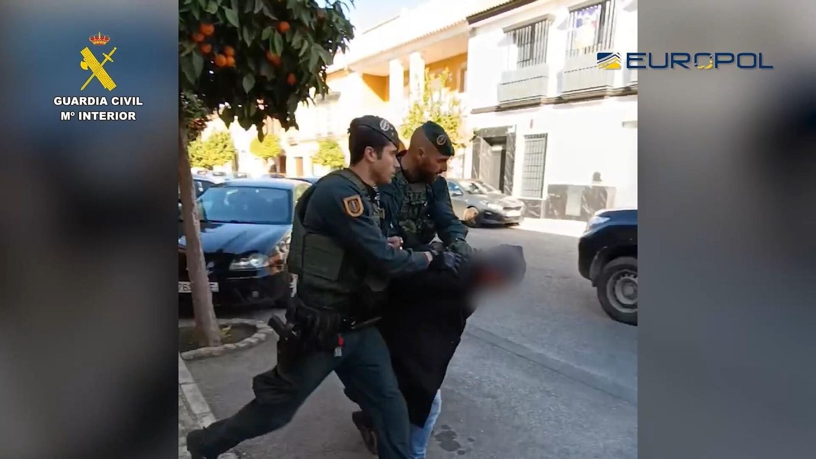 El detenido en La Rinconada.
