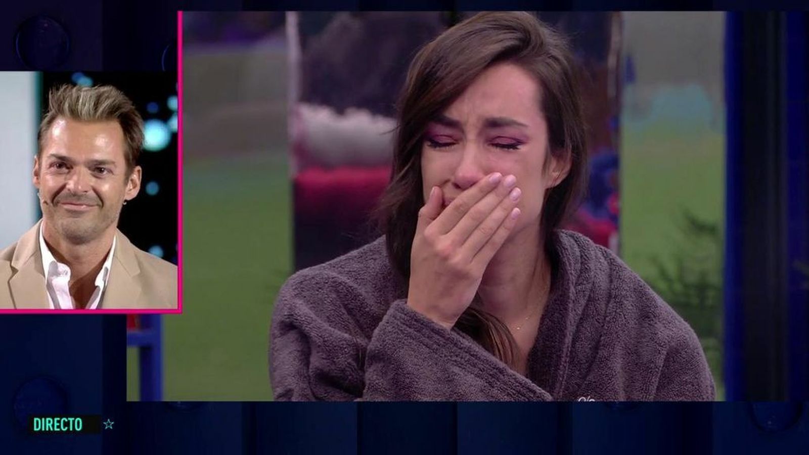 Adara, muy triste al despedirse de Hugo tras su expulsión.