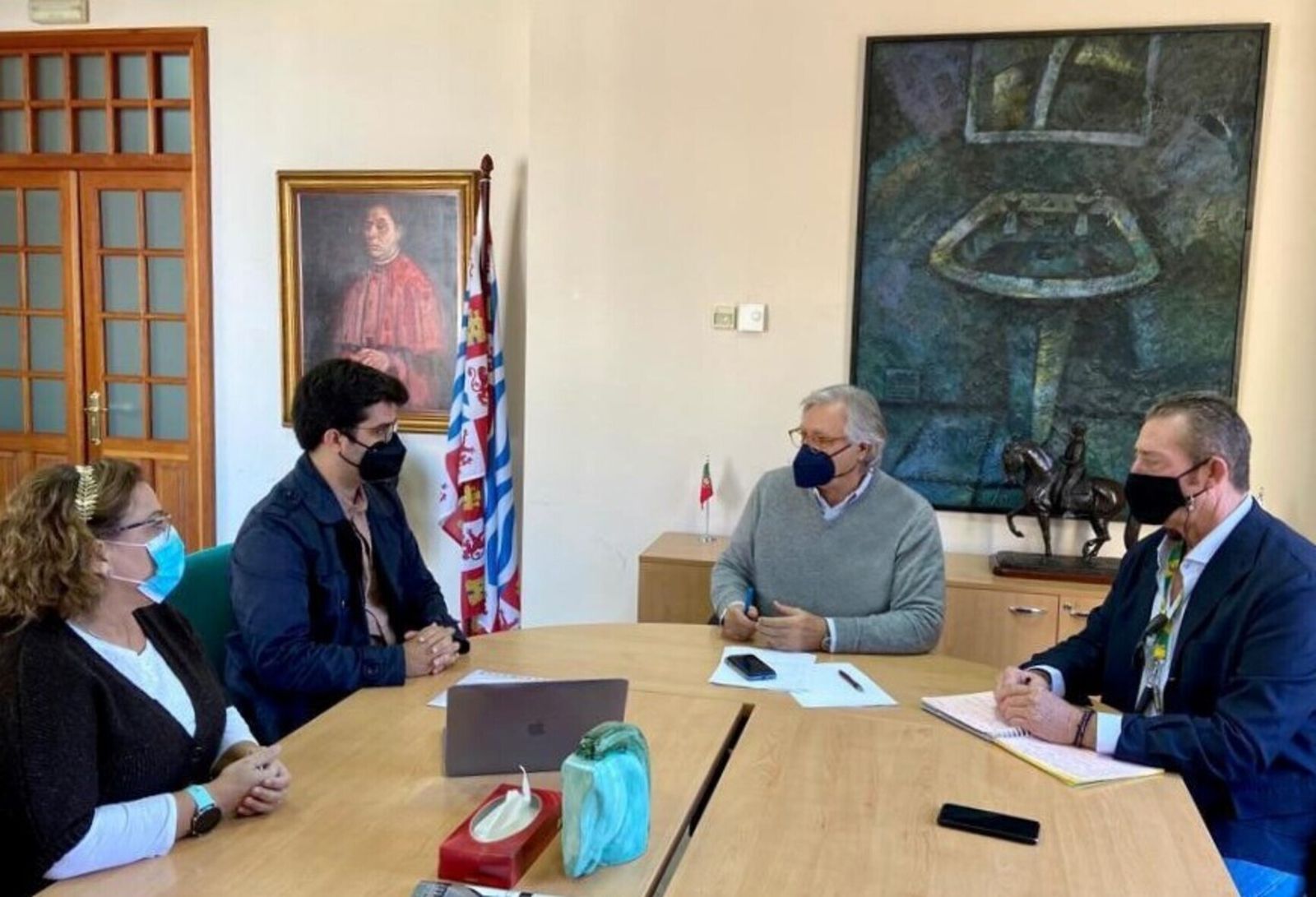 Un momento de la reunión.