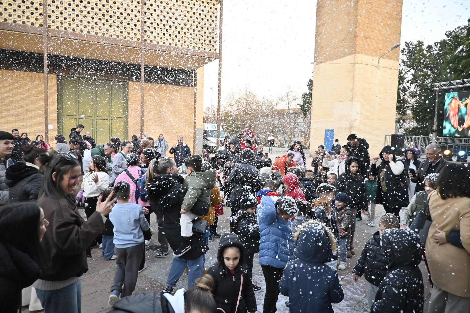 Las mejores fotografías de la nevada en el barrio de La Hispanidad