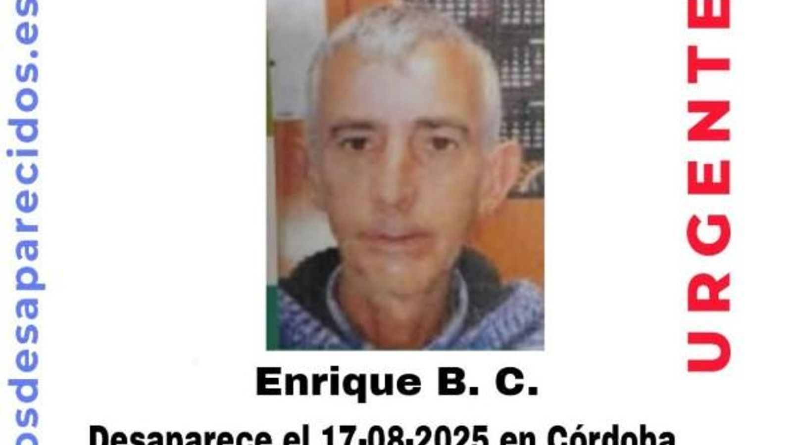 Foto difundida por SOS Desaparecidos.