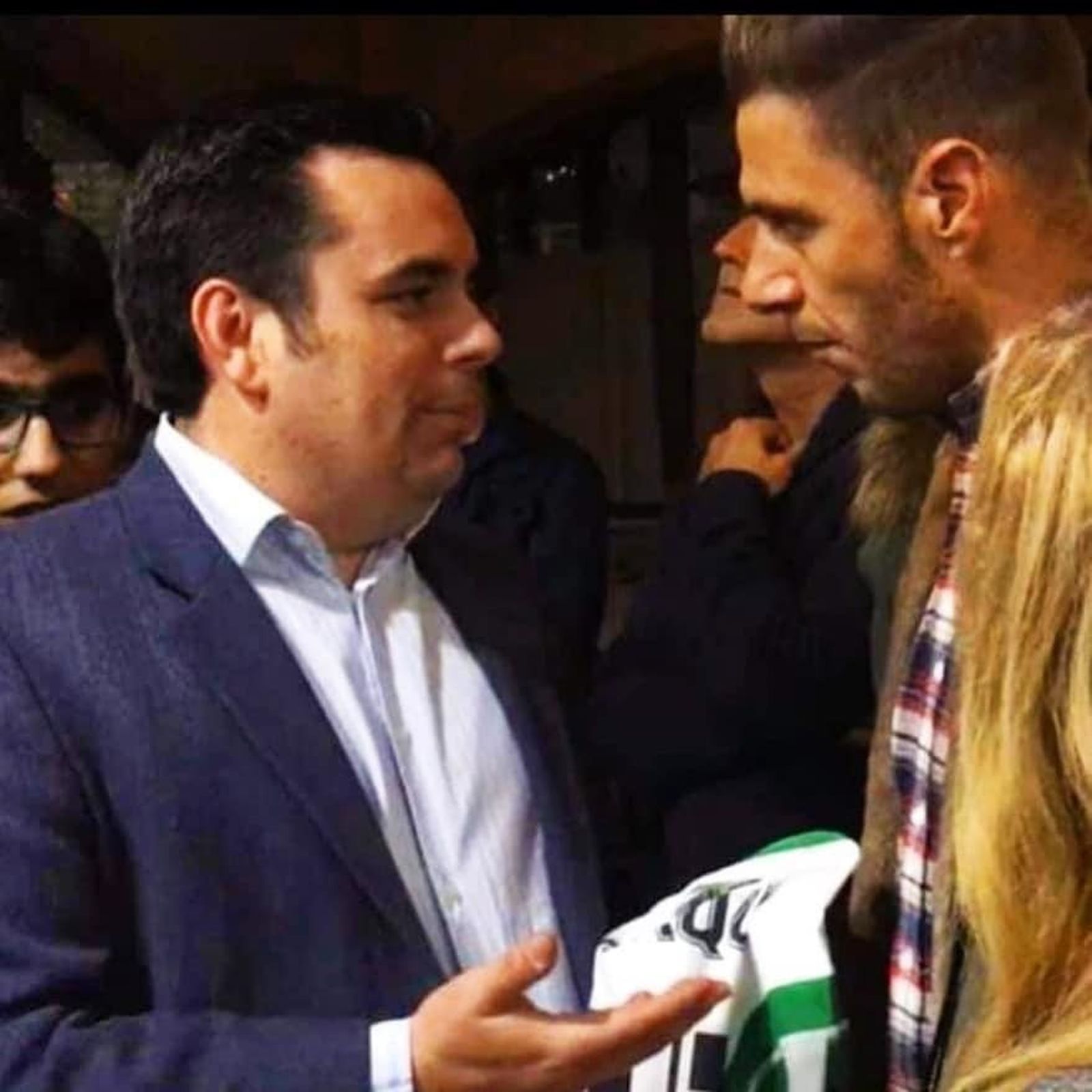 El concejal de Turismo, con Joaquín Sánchez.