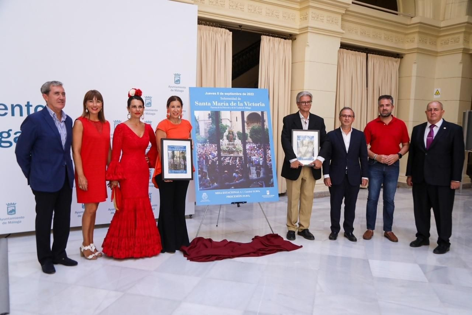 El cartel para la procesión de la Virgen de la Victoria.
