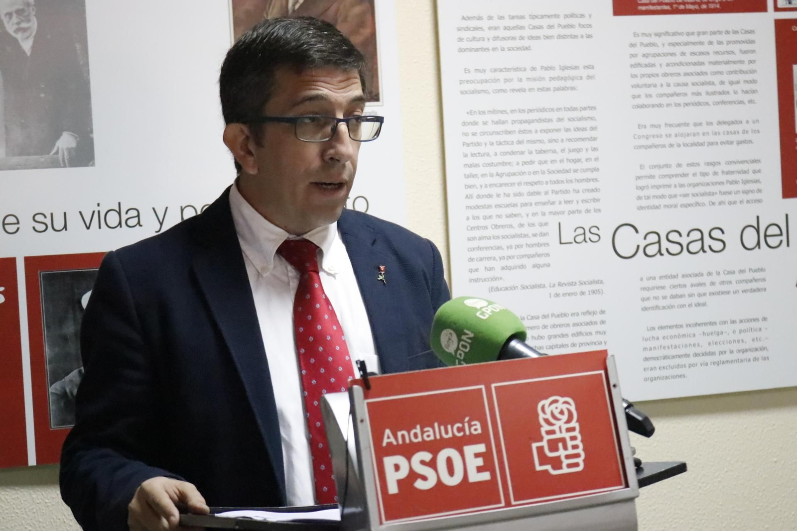 Juan Chacón, en la rueda de prensa ofrecida este jueves