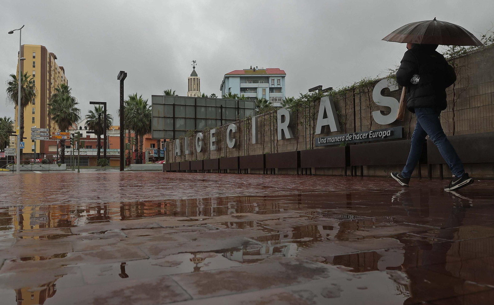 Fotos de la borrasca Laurence a su paso por Algeciras