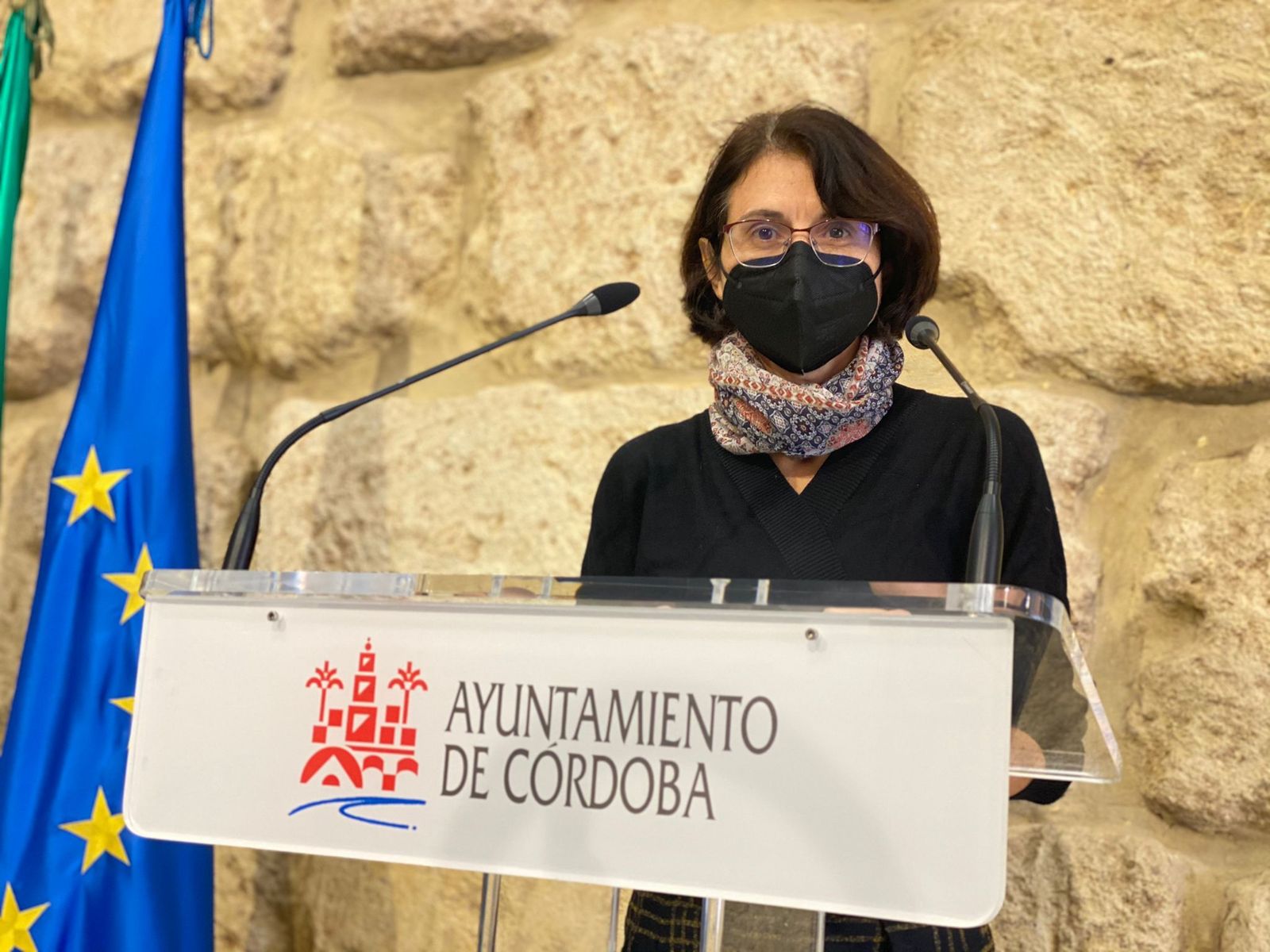 Amparo Pernichi, durante la rueda de prensa.