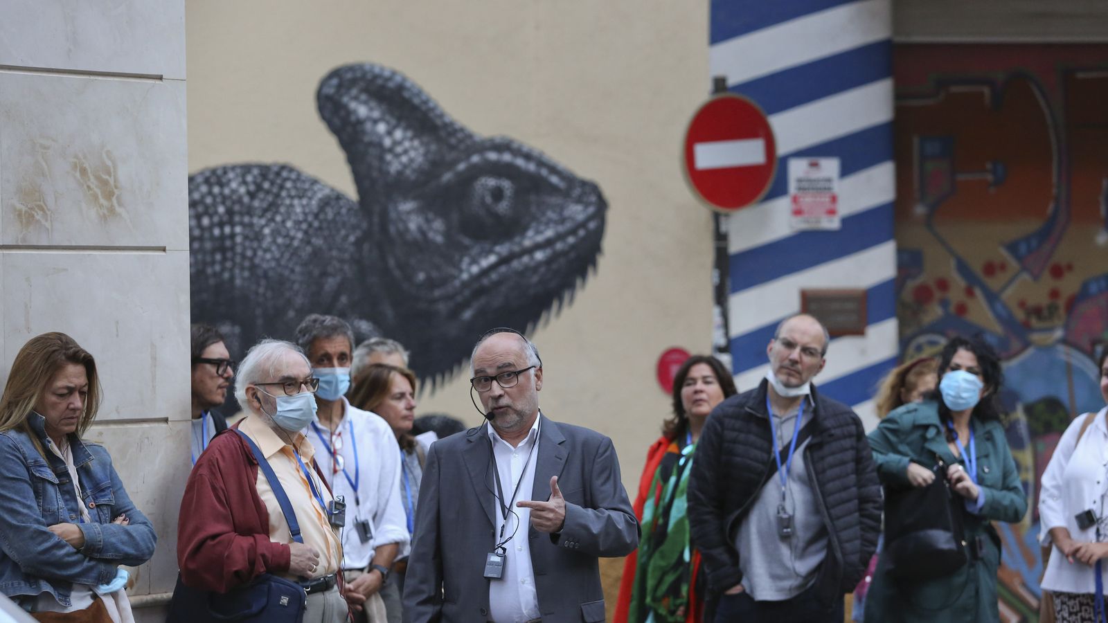 La visita en la calle San Lorenzo, donde se trasladó la imprenta.