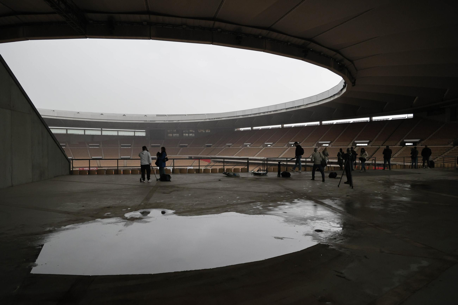 Las imágenes del estado de las obras en el Estadio de la Cartuja a falta de tres semanas para la final