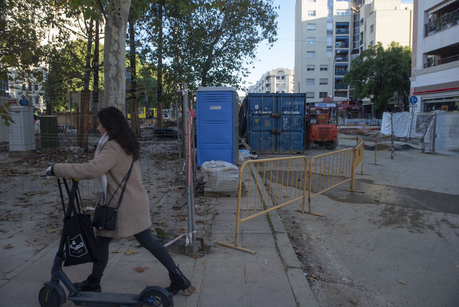 Imágenes de las obras en Ramón y Cajal para el túnel del tranvía