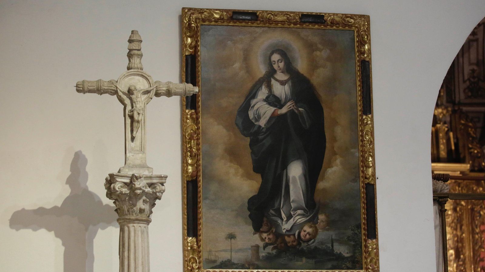 La pintura en la parroquia de San Vicente.