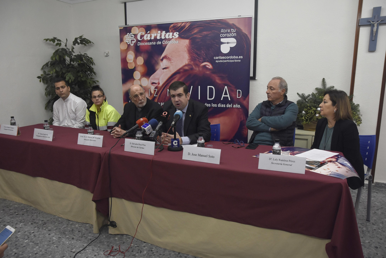 Salvador Ruiz interviene en la presentación de la campaña de Navidad de Cáritas.