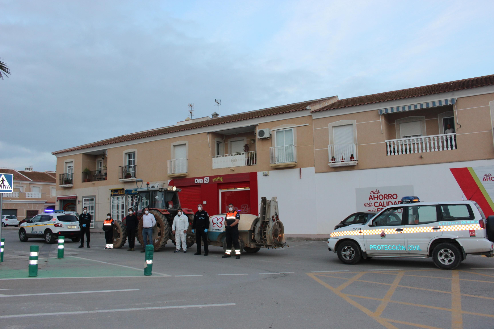 Desinfección de espacios públicos en Pulpí y Cuevas con ayuda de Primaflor