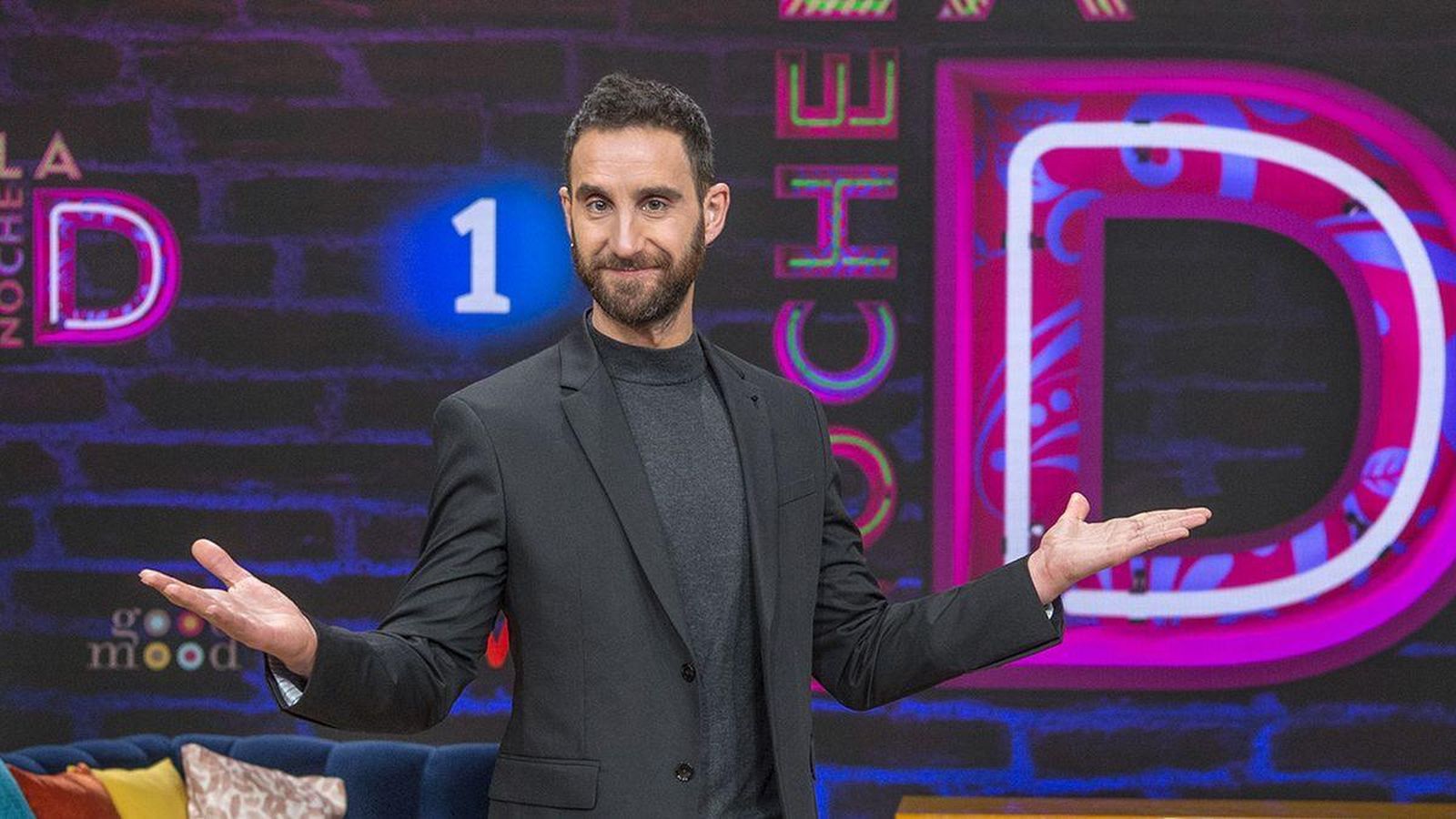 El malagueño Dani Rovira, en el plató de su programa, 'La noche D', en La 1.