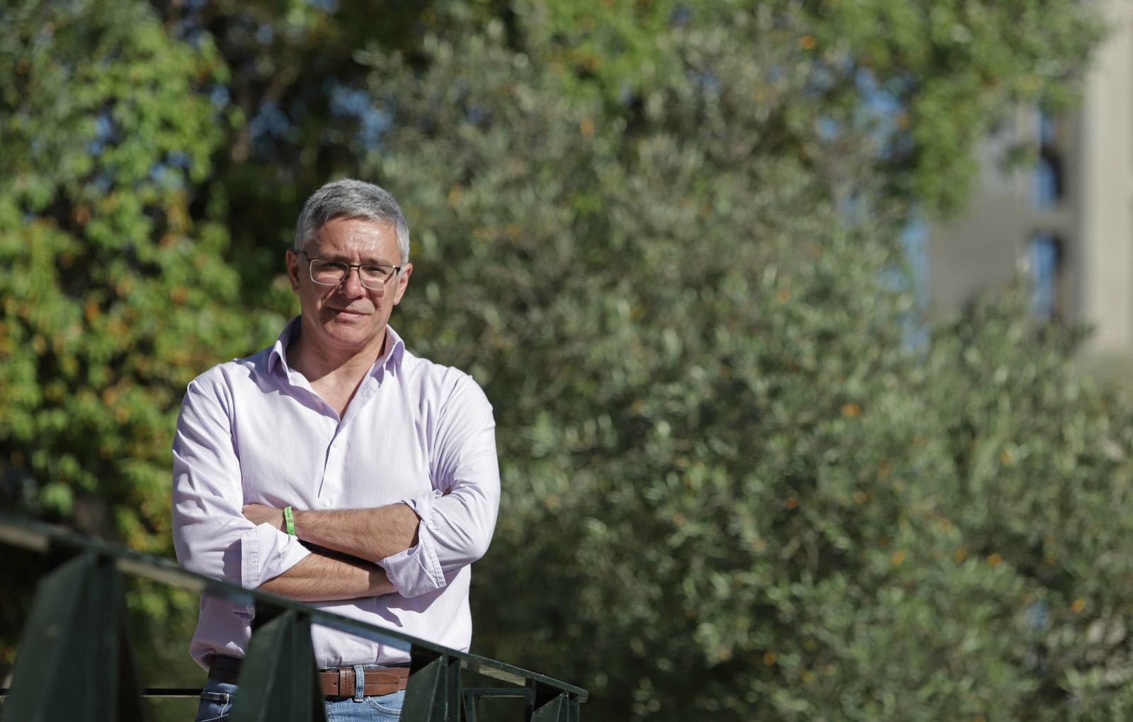 Juan Casanova, en la Plaza Andalucía de Castellar
