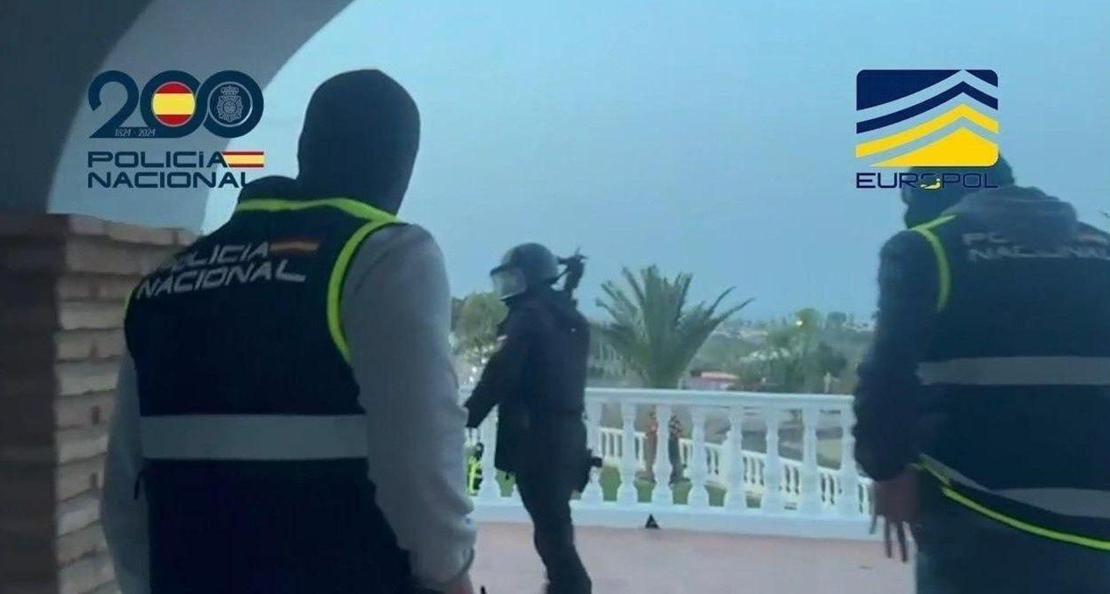 Un instante de la operación policial para detener al líder de la banda motera MC Comanches.