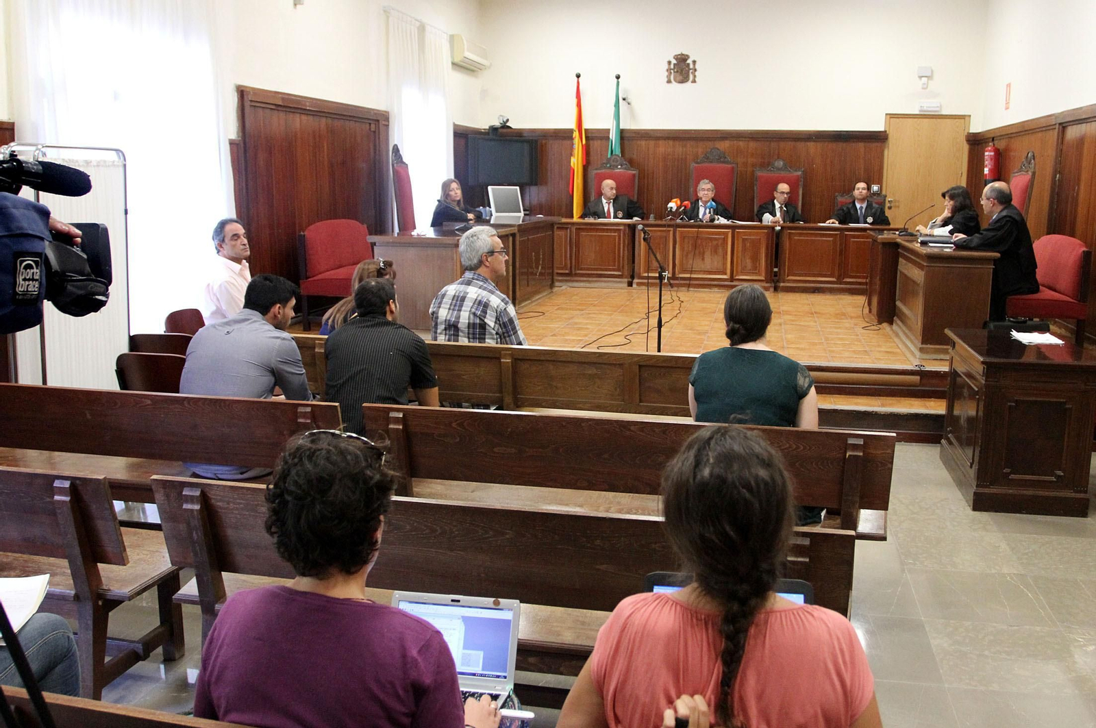 La sala de vistas de la Sección Tercera, donde se celebra hoy el juicio.