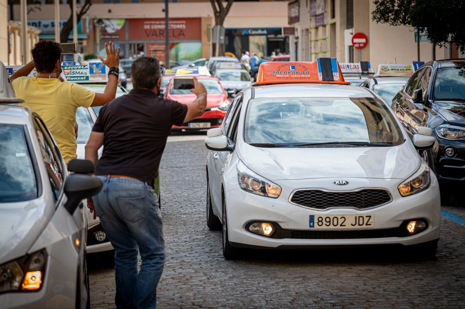 Cararavana-Protesta de las autoescuelas en Cádiz