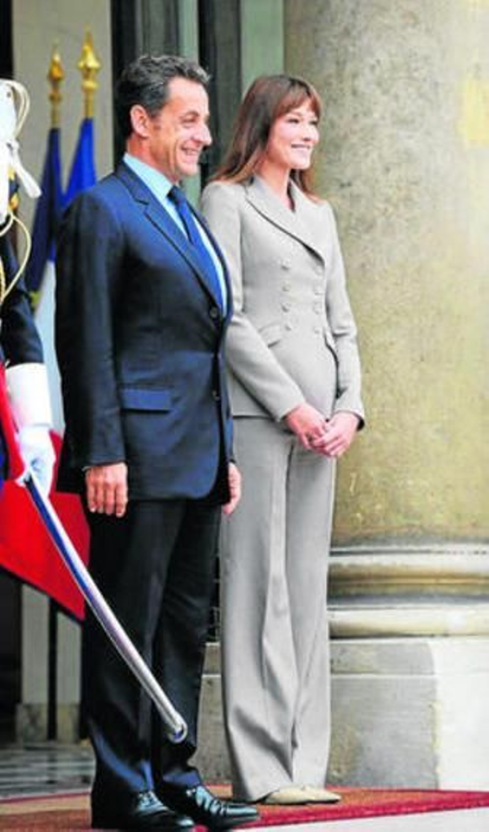 Carla, con su marido, en una recepción oficial reciente.