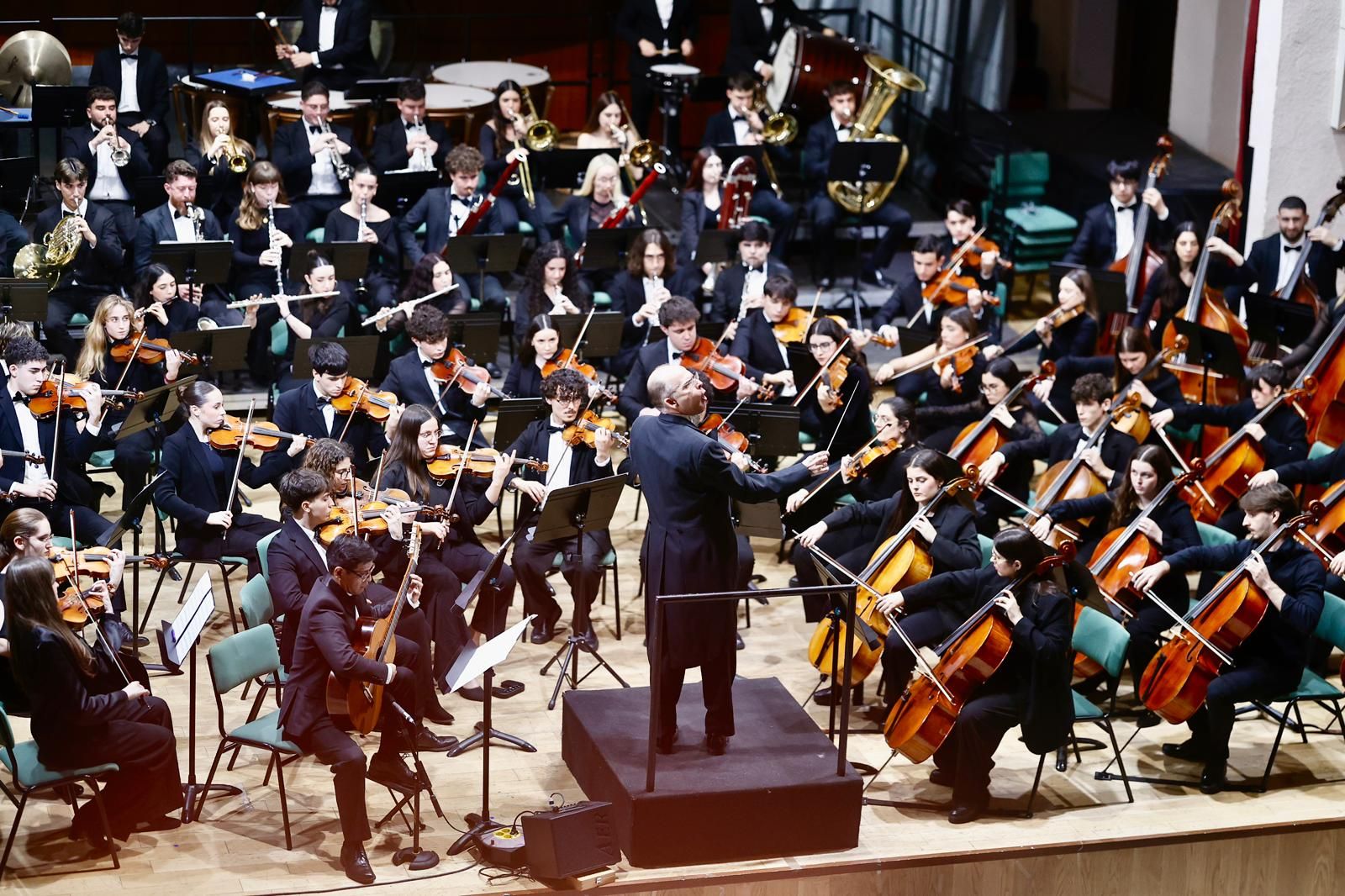Las fotos de la presentación del nuevo himno del Málaga CF en el Conservatorio Superior de Málaga