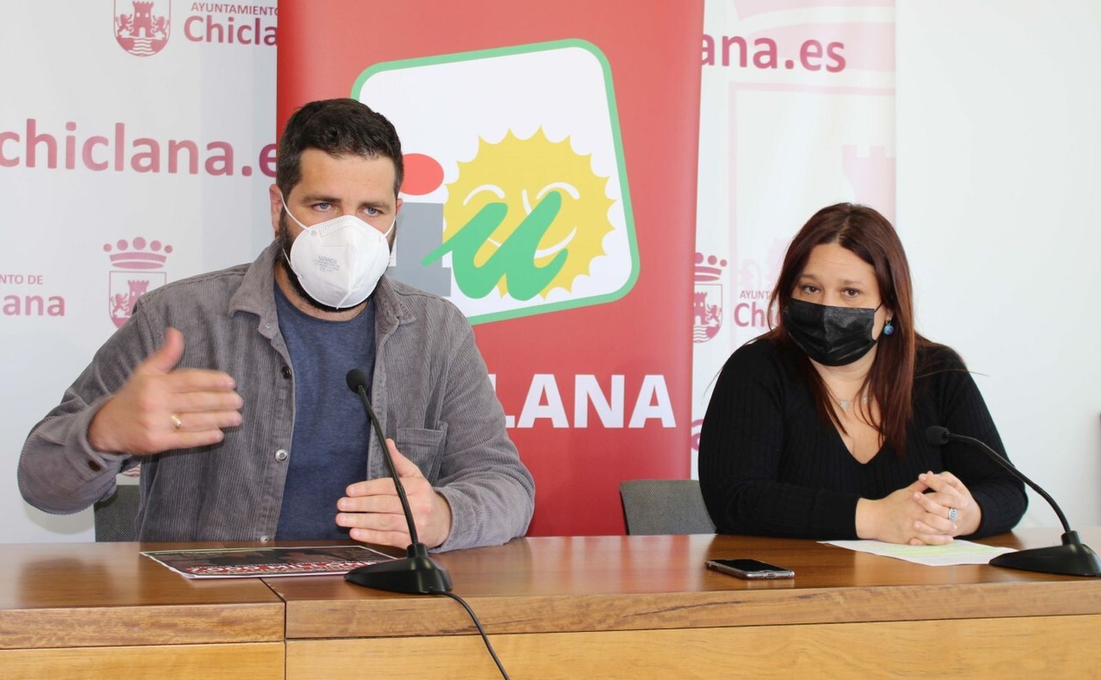 Roberto Palmero y Susana Rivas, concejales de IU en Chiclana.