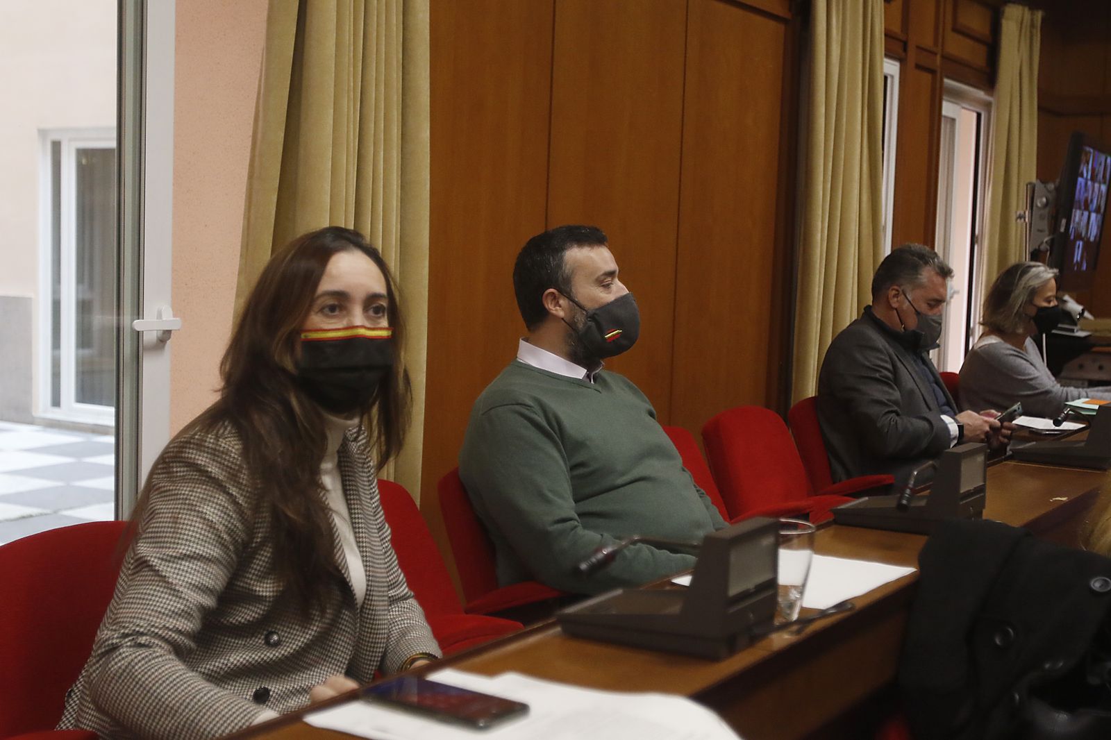 La portavoz del grupo municipal de Vox en el Ayuntamiento, Paula Badanelli, durante el Pleno.