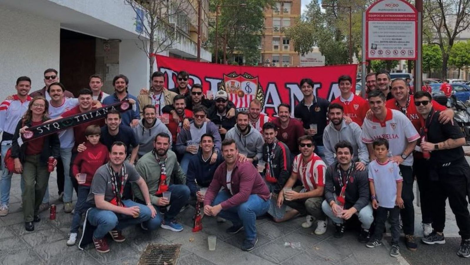 Fernando Huerta, en una convivencia de la Peña Sevillista Triana Fans