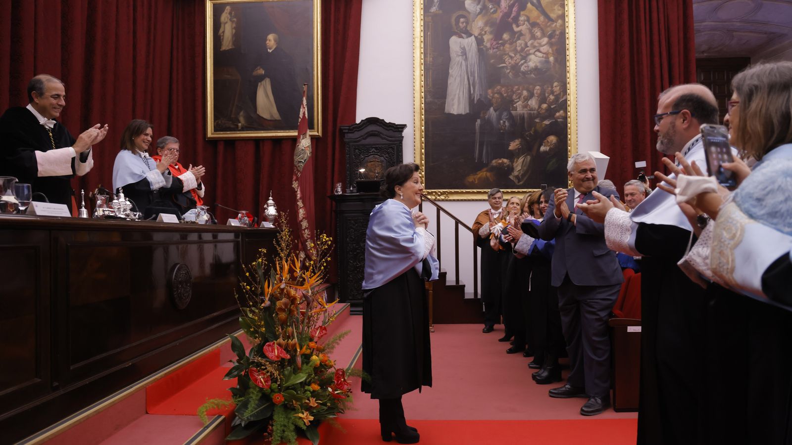 Linares, en otro momento del acto.