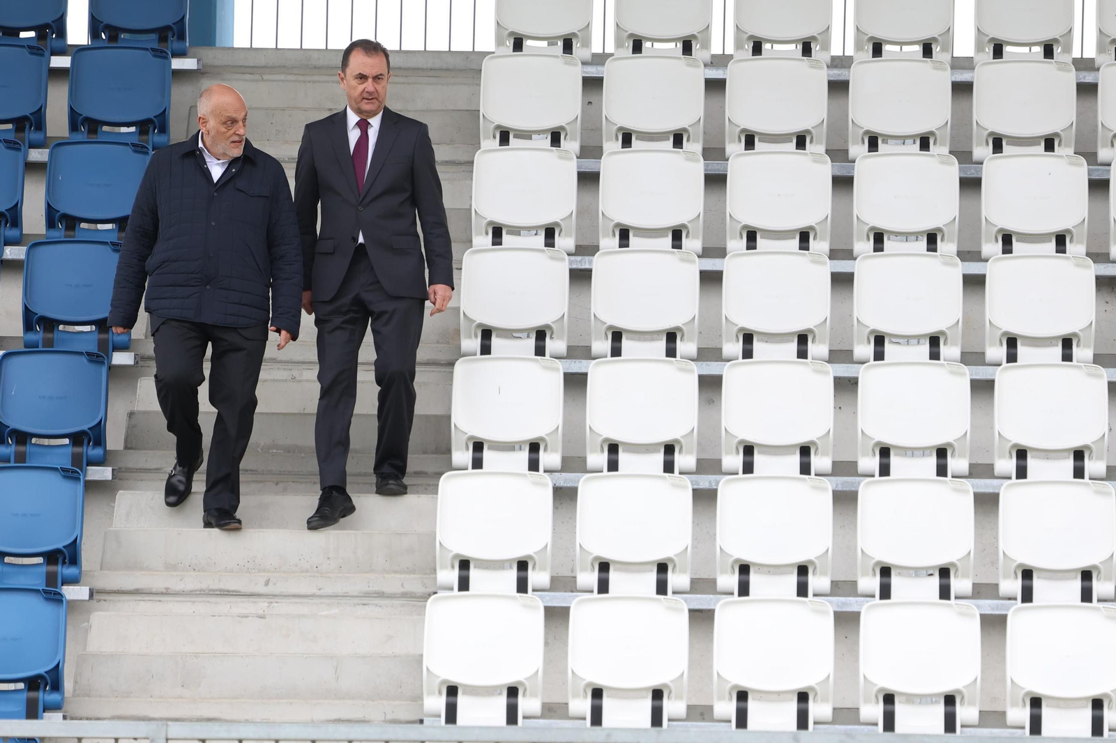 La visita de Javier Tebas a la Ciudad Deportiva del Málaga CF, en fotos