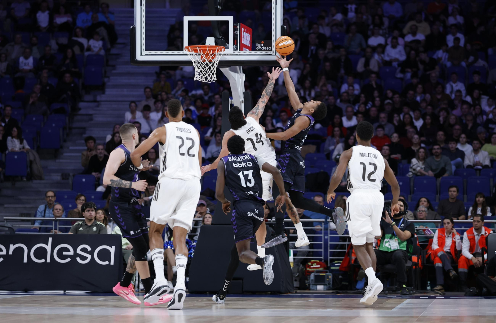 Melwin Pantza, 14 puntos y siete rebotes ante el Real Madrid