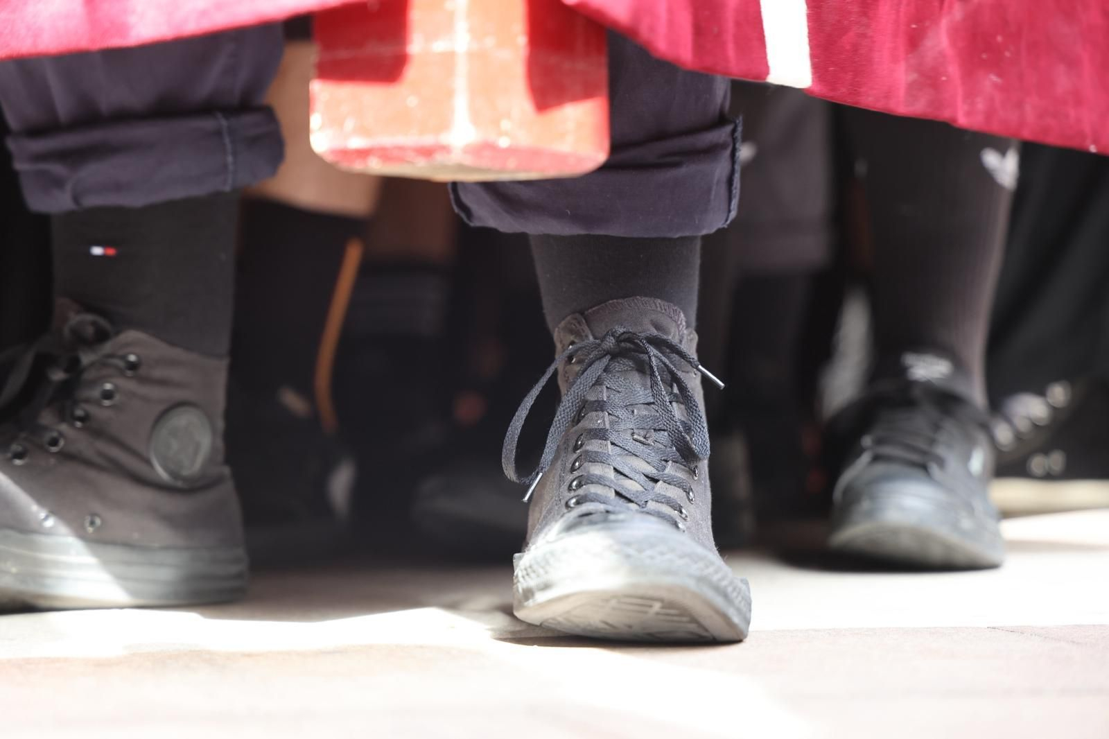 Imágenes de la salida de Ntra. Madre y Sra. de los Dolores Coronada desde la Iglesia de la Concepción durante la Magna Mariana