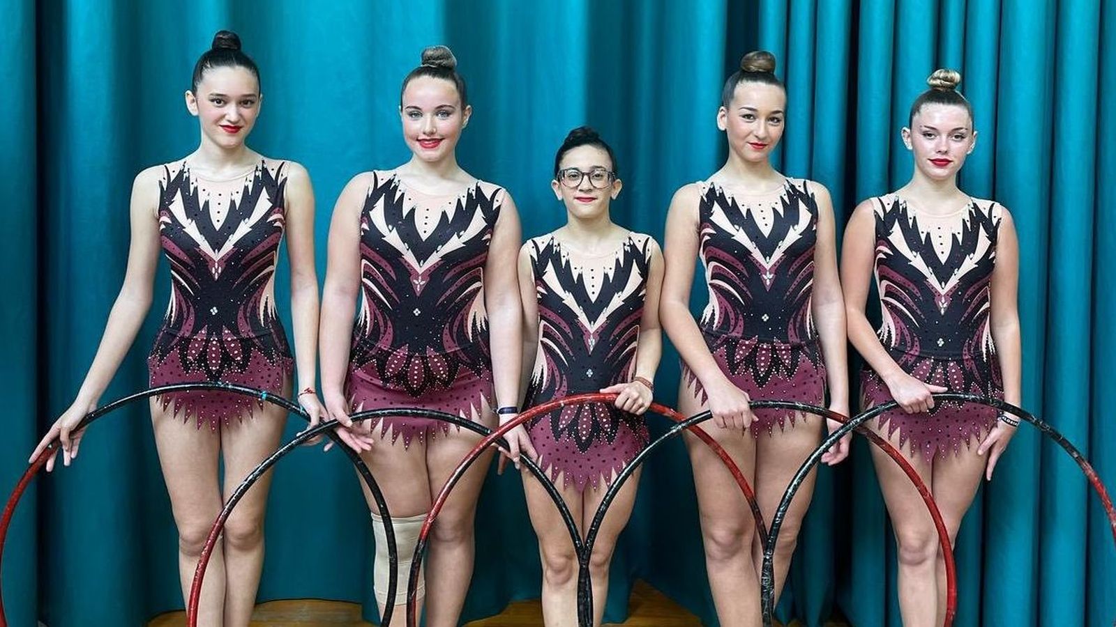 Uno de los equipos del Club de Gimnasia Rítmica de Algeciras