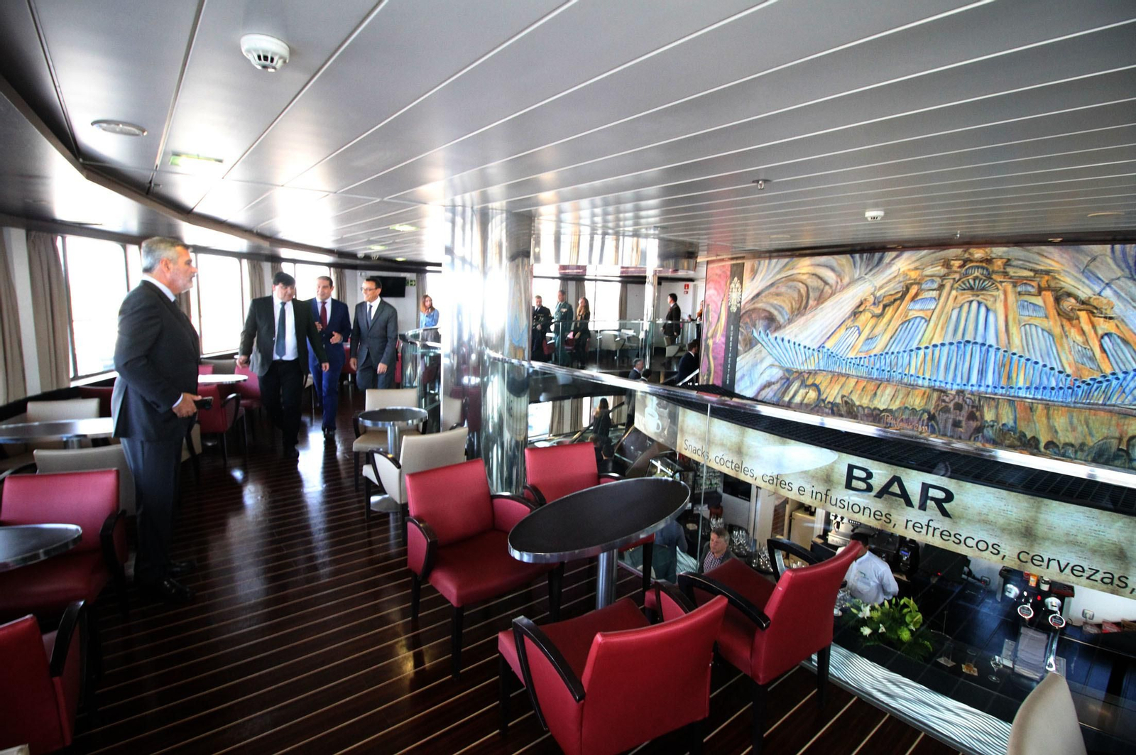 Balearia,  Fred Olsen y el Puerto de Huelva presentan la nueva línea entre Huelva y Canarias, en imágenes