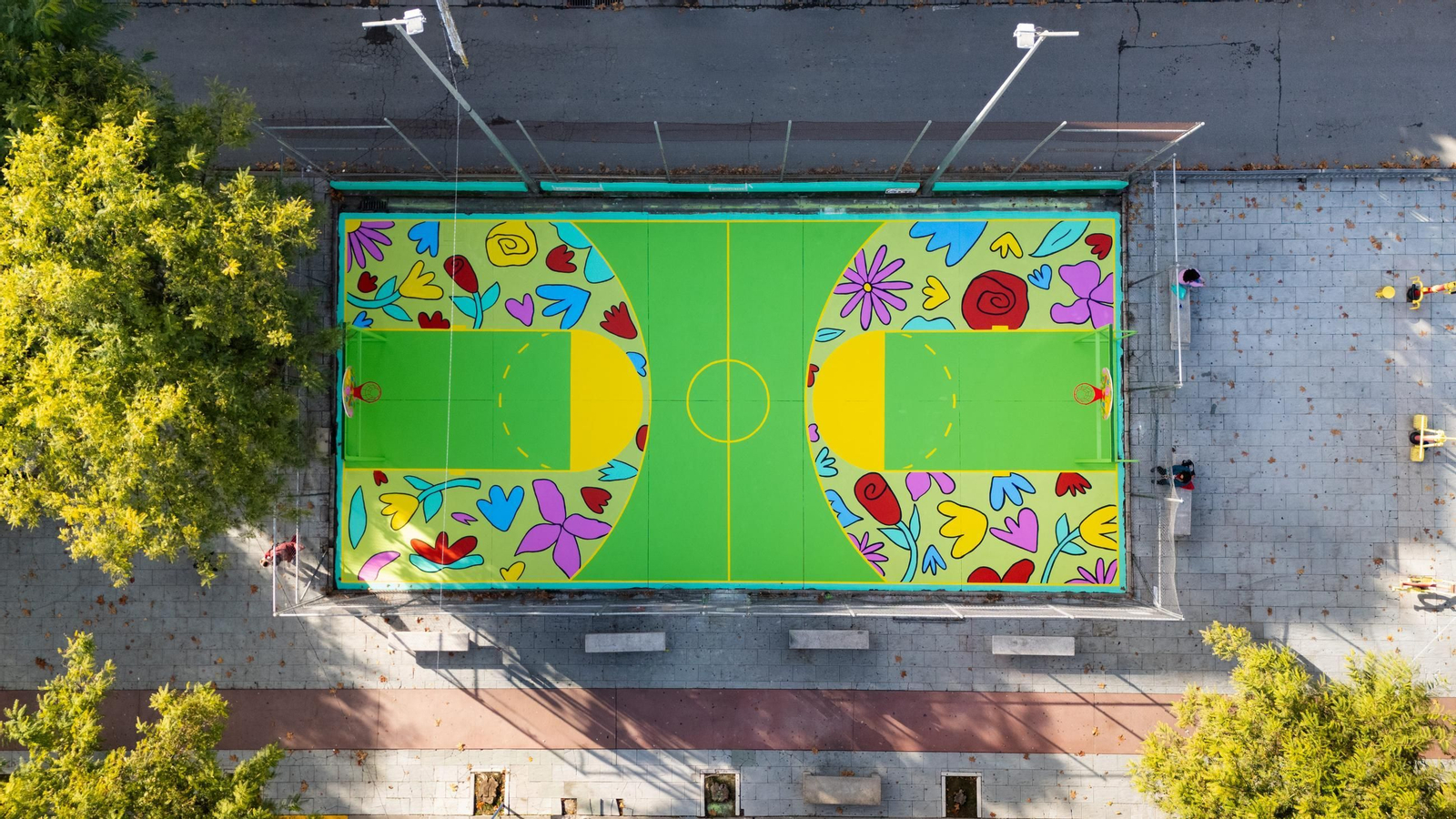 La cancha 'Floreciendo'.