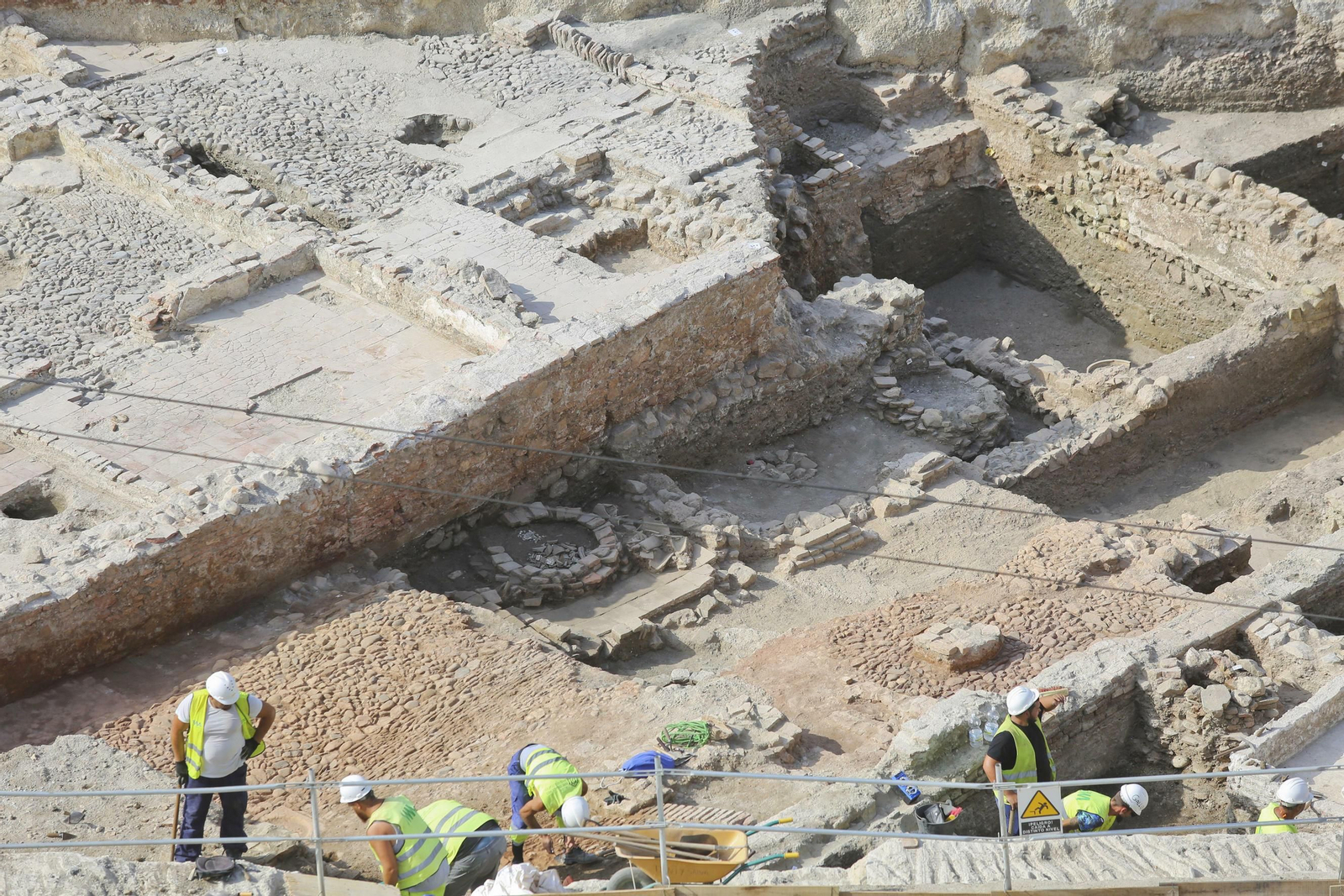 Las fotos de los restos arqueológicos en la obra del Metro de Málaga