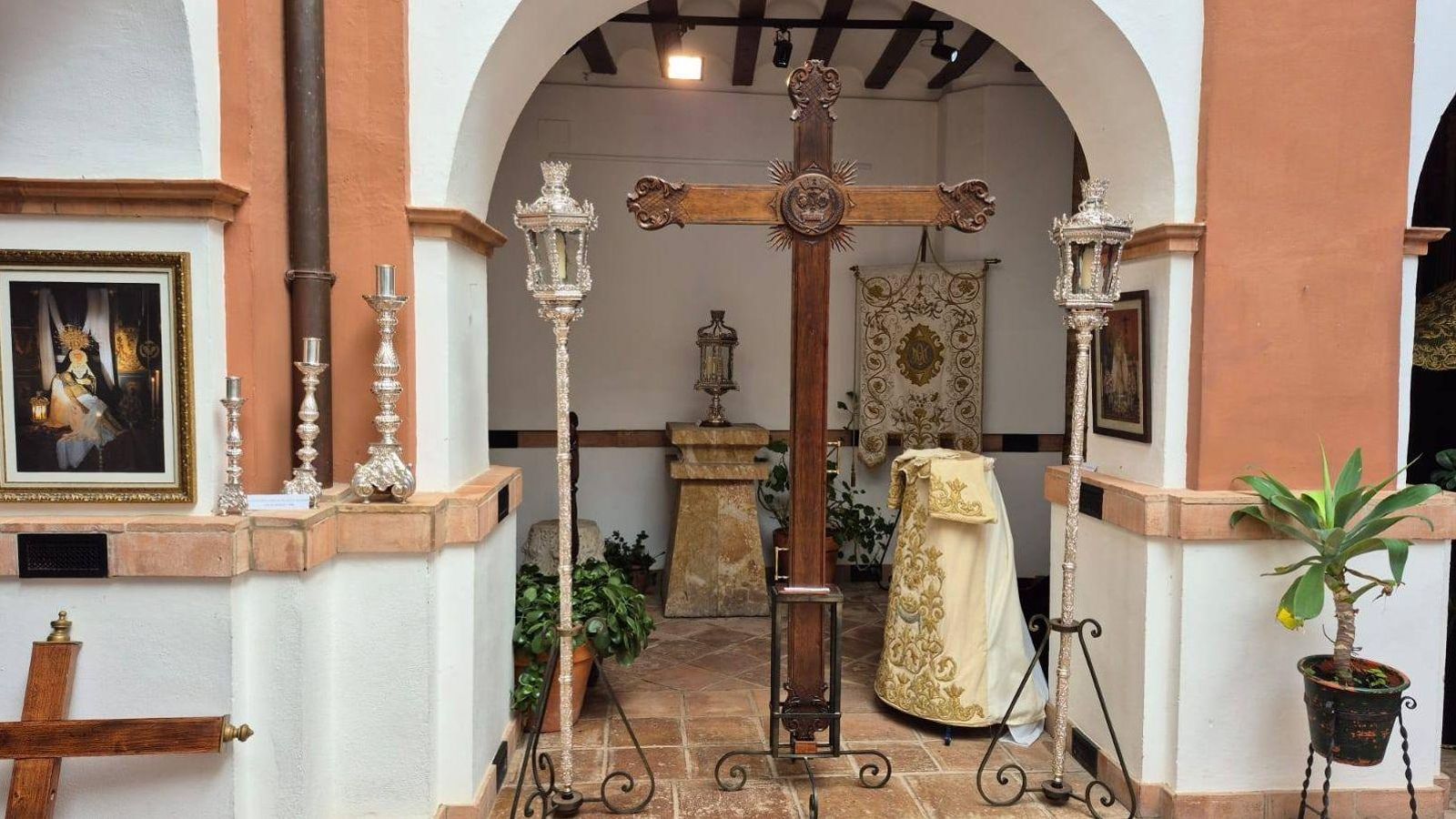 Zona del patio central en la Casa de la Cultura