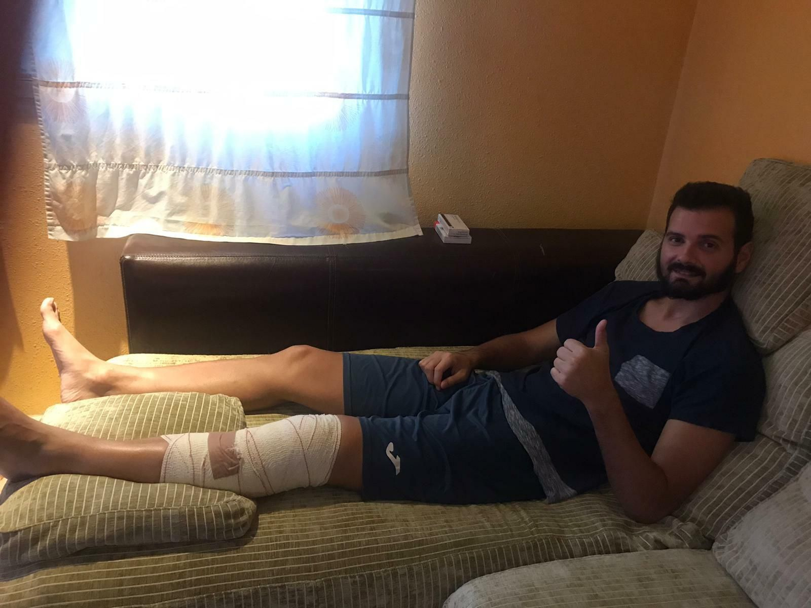 David Zamora, en su domicilio después de ser intervenido