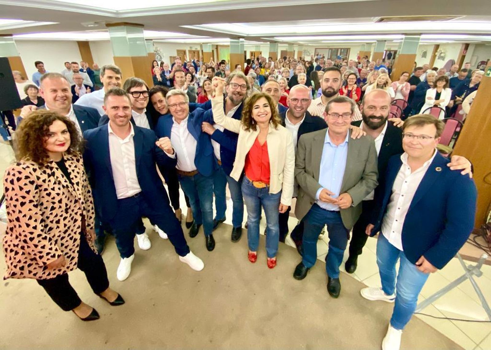 María Jesús Montero, con los candidatos socialistas en las comarcas del Norte