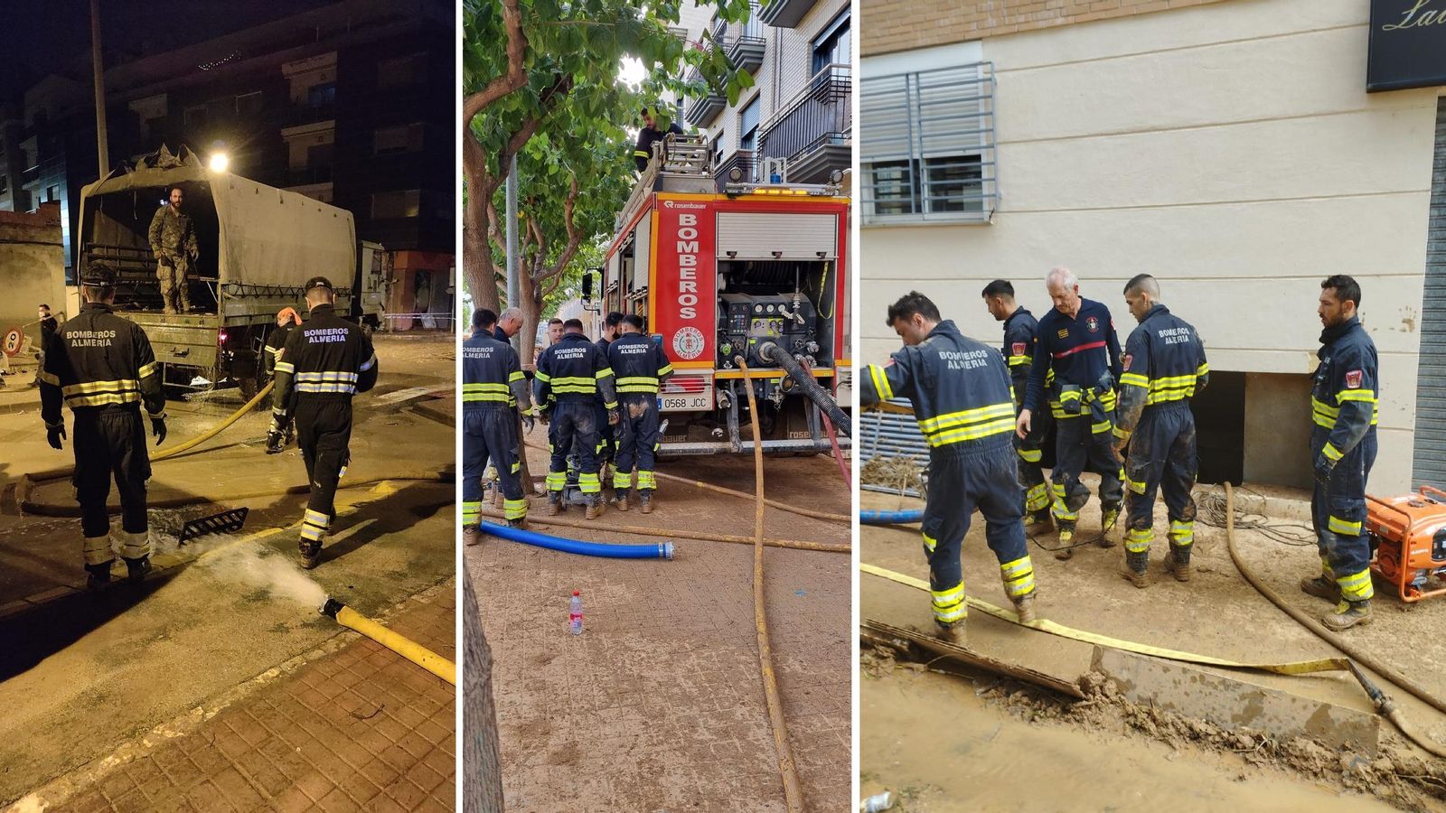 Los bomberos de Almería llegaron el sábado por la tarde al pueblo de Algemesí