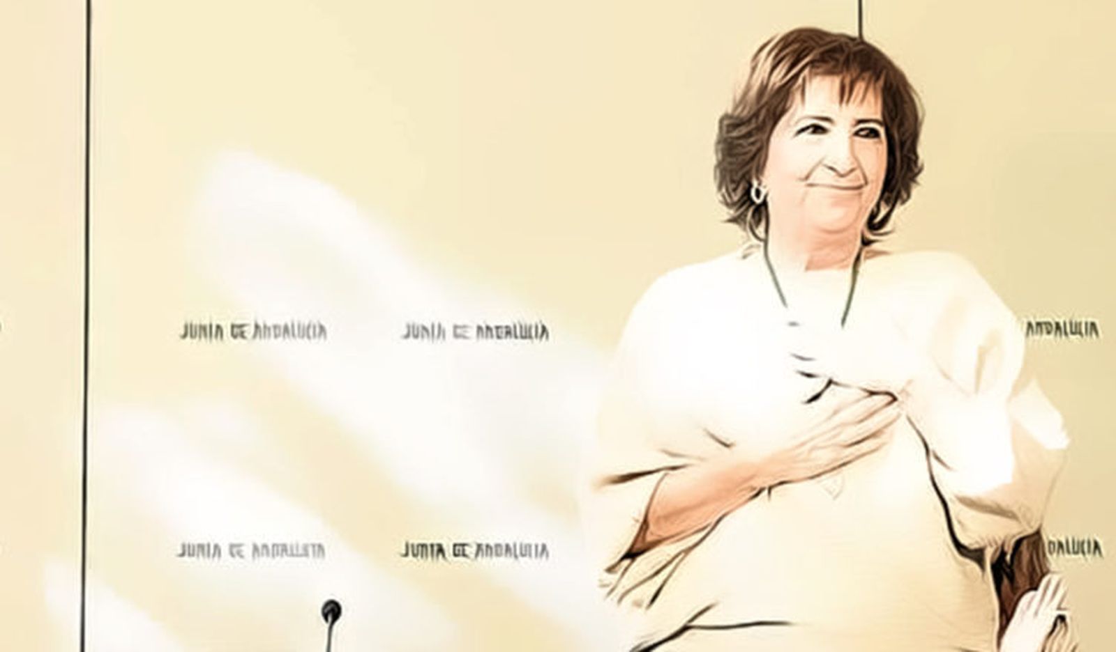 Ana Alonso del Pozo tras recibir una distinción por parte de la Junta de Andalucía.