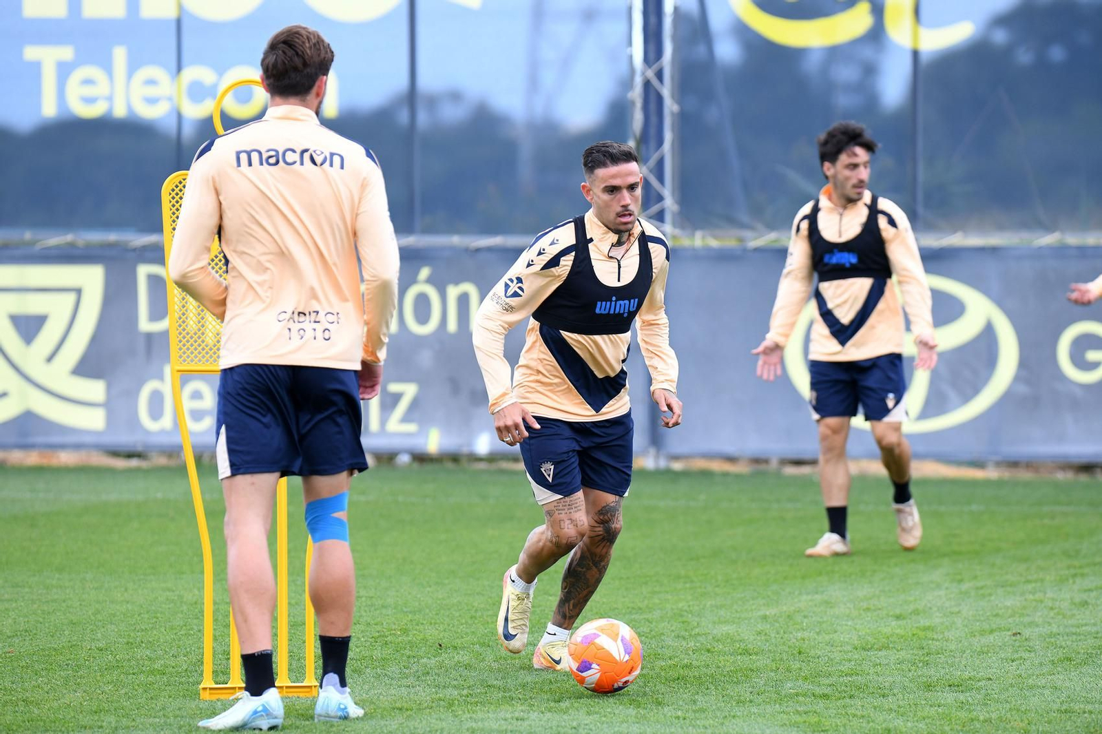 Roger Martí en una sesión del Cádiz.