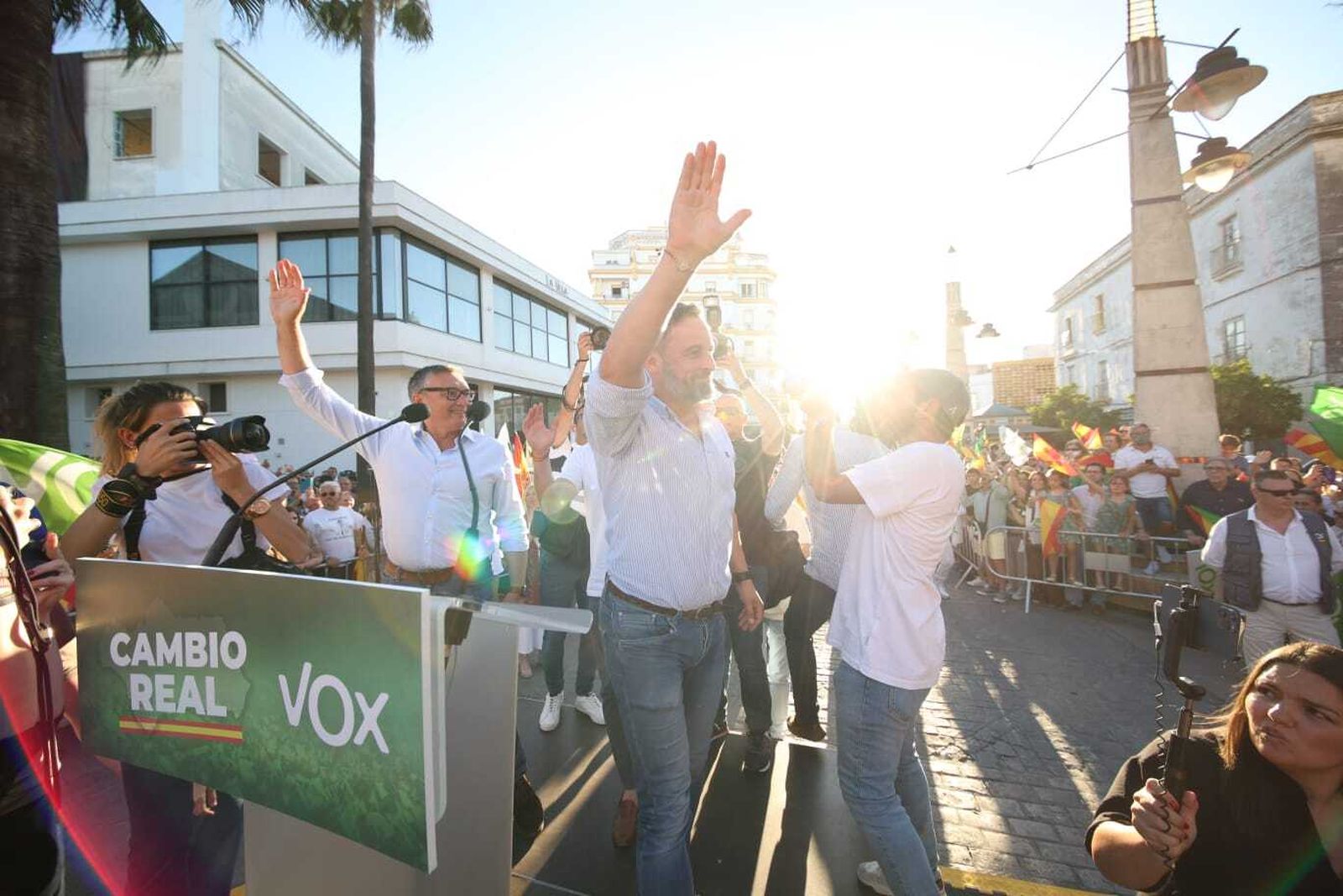 Acto público de Vox en Jerez con Santiago Abascal y Manuel Gavira