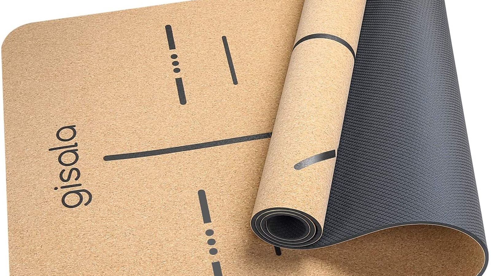 gisala Esterilla Yoga Antideslizante, Colchoneta Yoga de Corcho, Esterilla Deporte Antideslizante