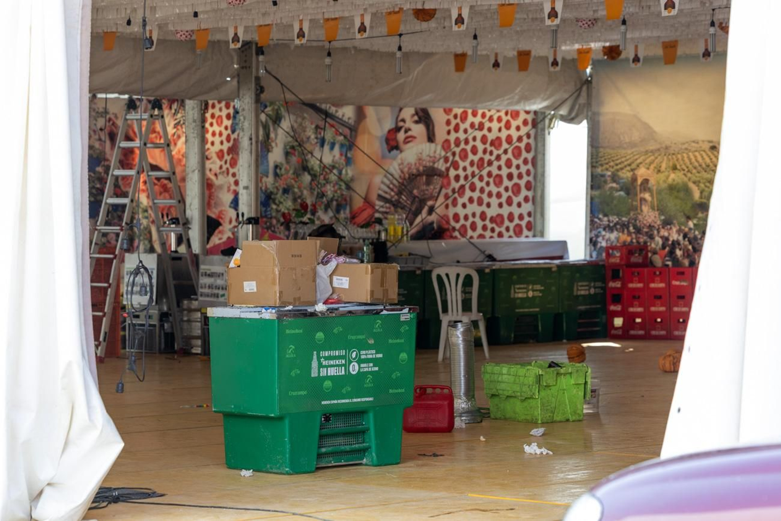 Así avanza el montaje de la feria de San Lucas