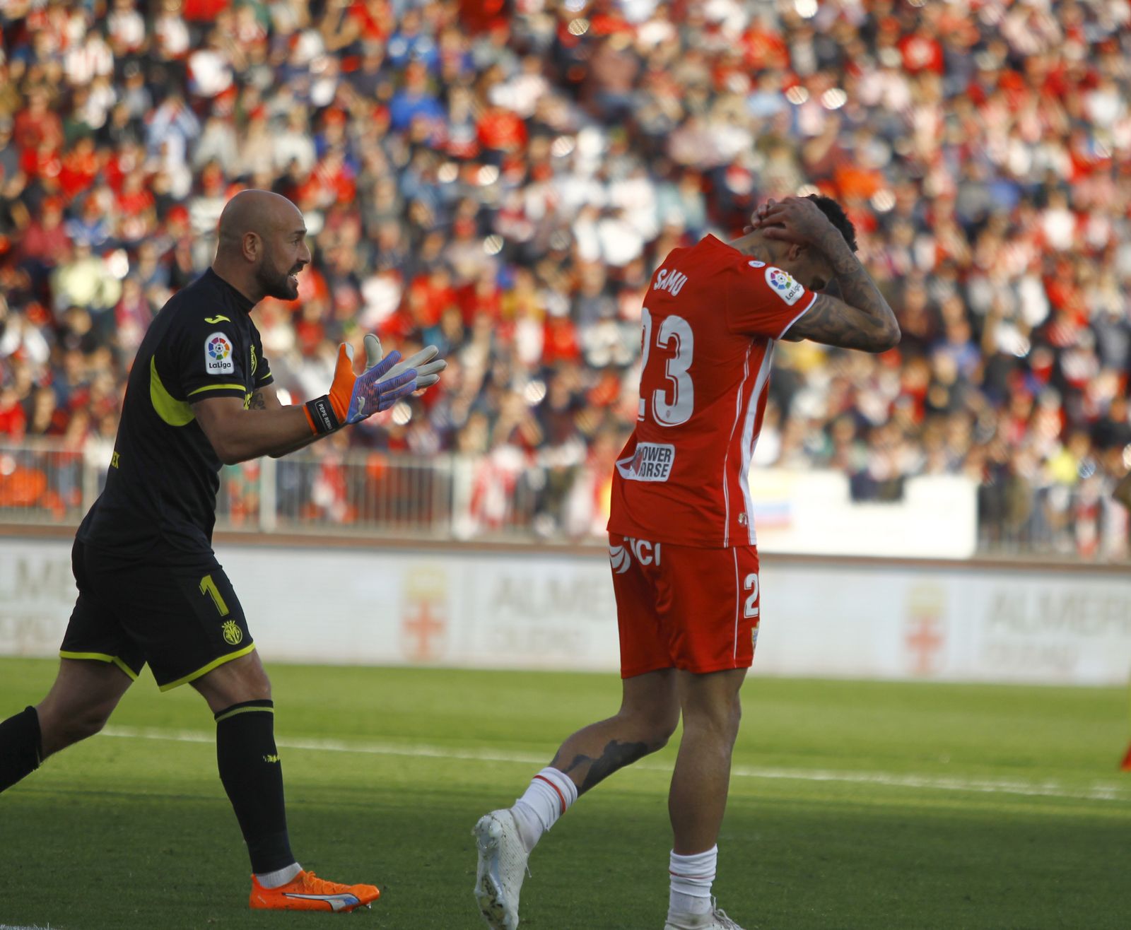 Imágenes de la derrota de la U.D. Almería ante el Villarreal por 0 a 2
