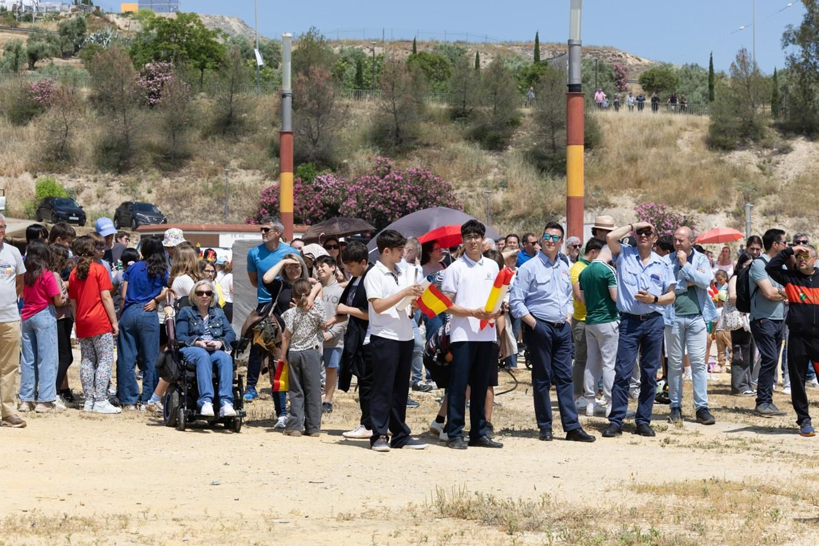 Exhibición de la Patrulla Aspa del Ejército del Aire y del Espacio con motivo del 1.200 aniversario de la capitalidad de Jaén